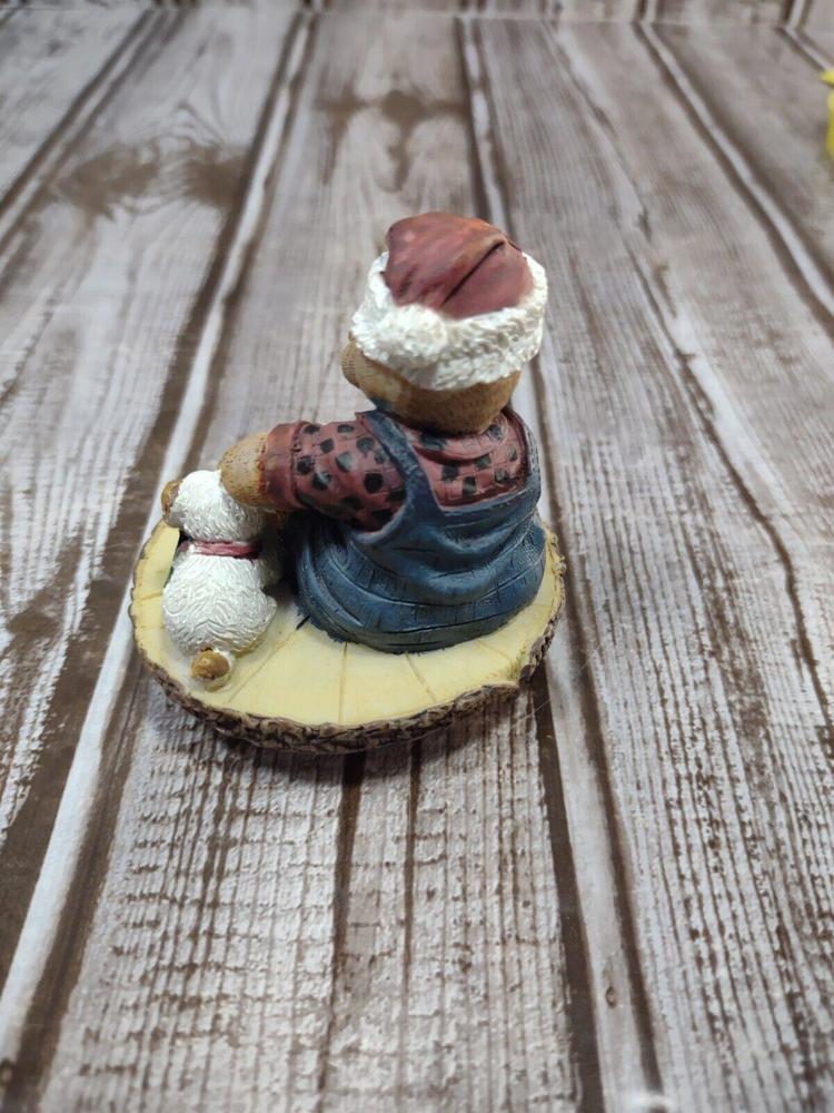 Christmas Small Candle Jar Topper Baking With Teddy Bear and Puppy - Picture 4 of 8